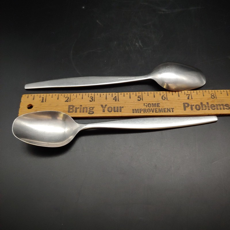 2 Gense Focus Tablespoons Serving Spoons - 7 7/8" Satin Stainless Steel Sweden gallery