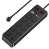 CRST 10 Outlets Heavy Duty Power Strip 1875w Surge Protector Ppwer Strip gallery