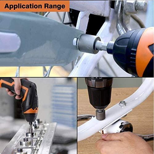 14PCS Power Nut Driver Bit Set Quick Change MM & SAE Impact 1/4" Hex Shank US gallery