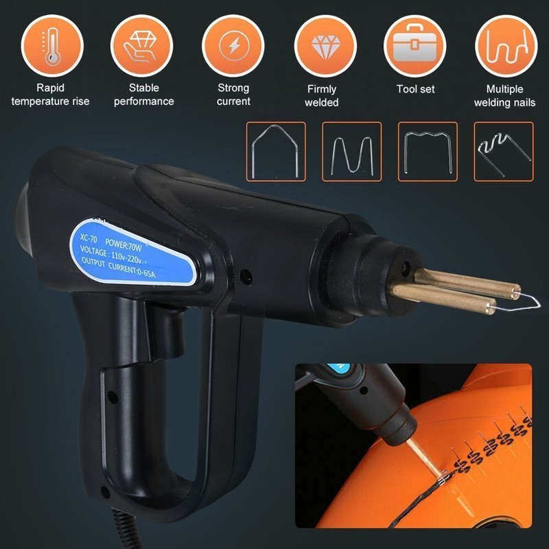 Plastic Welder Bumper Repair Kit Welding Gun Soldering Tool 200 Staples gallery