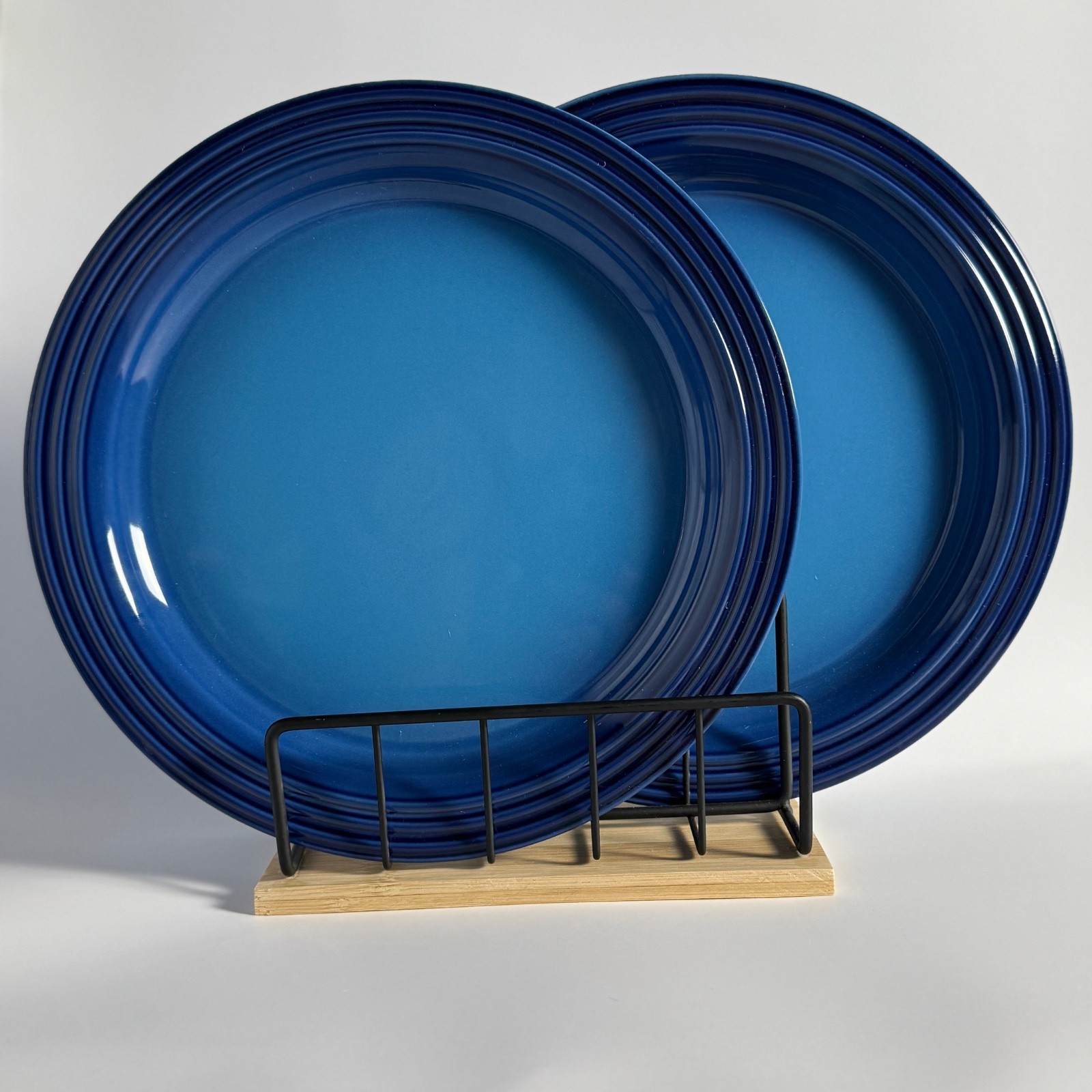 Le Creuset Azure Blue Dinner Plates Set of 2 – 27cm Glazed Stoneware New gallery