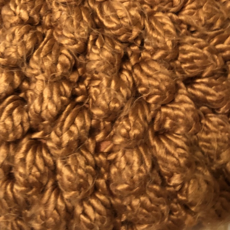 UGG Round Rust Color Crochet Throw Pillow Cover (No Filling/Pillow) 18”Diameter gallery