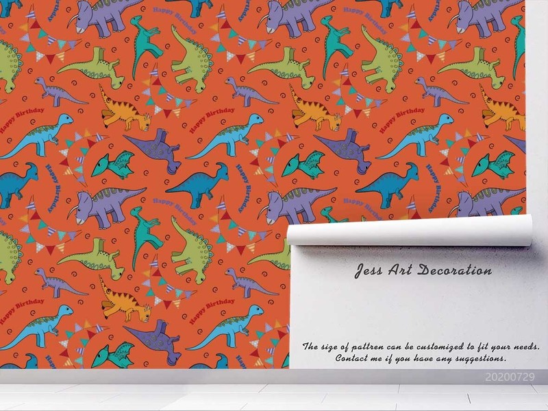 3D Dinosaur Animal Cartoon Pattern Wallpaper Wall Murals Removable Wallpaper 3 gallery