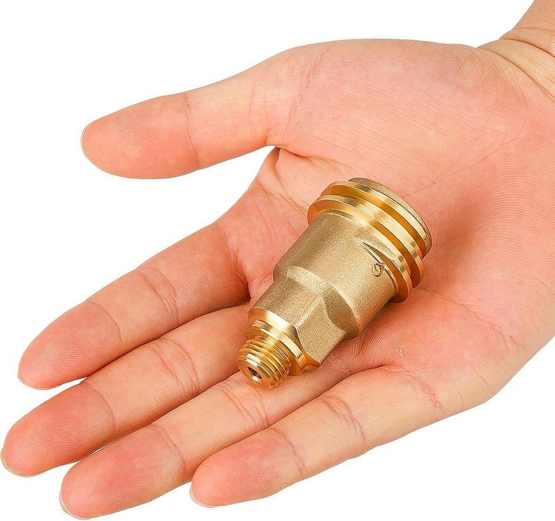 Solid Brass QCC1 Nut Propane Gas Fitting Adapter 1/4" Male Pipe Thread Connector gallery