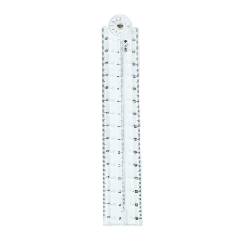 Clear Drawing Ruler Folding Ruler Straight Ruler Measuring length 0-30cm gallery