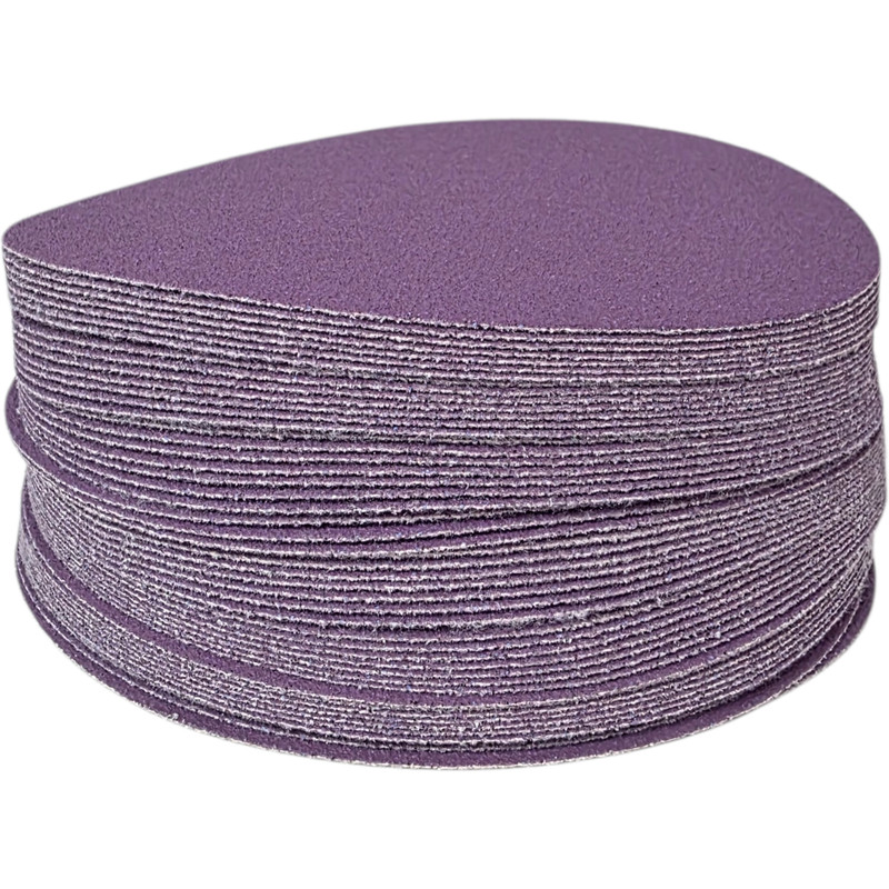 6 Inch Ceramic Hook & Loop Sandpaper Discs, No Holes, 50pcs Box, P40 to P800 gallery