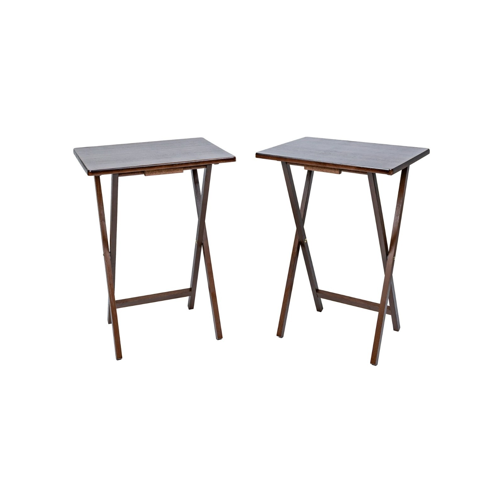 (2 Packs) Folding TV Tray Table Set in Walnut 19 X 15 X 26 Inch gallery