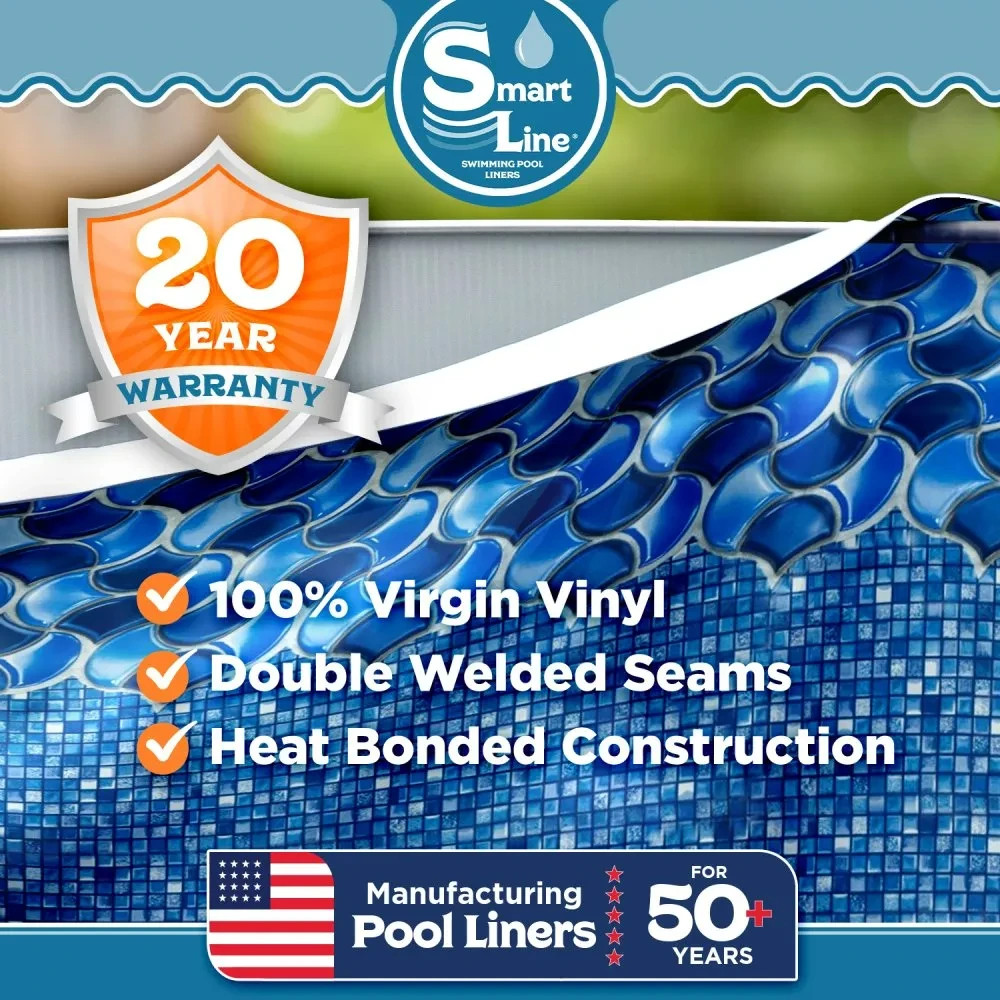 SmartLine 25 Gauge Poseidon Swimming Pool Overlap Liners with Gasket Kit gallery
