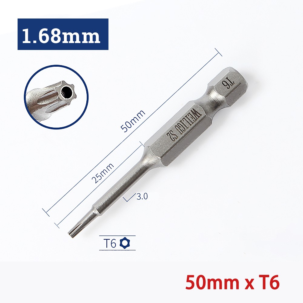 1/4" Hex Shank Torx Head Screwdriver Bits T5-T40 Magnetic Drill Bit L 50–200mm gallery