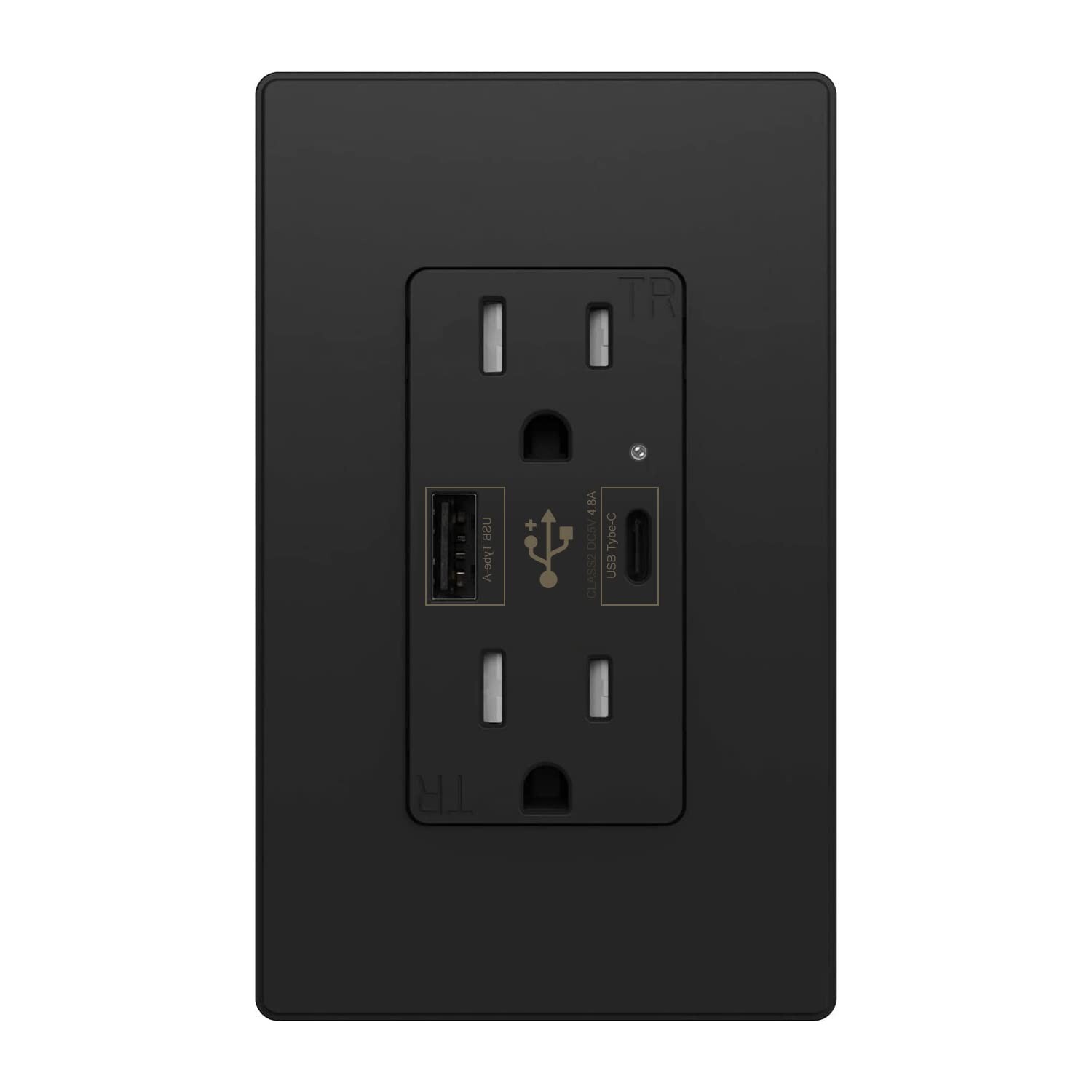 1pack 4.8A USB C Outlet with Power Delivery Duplex Receptacle in Wall, 15Amp gallery