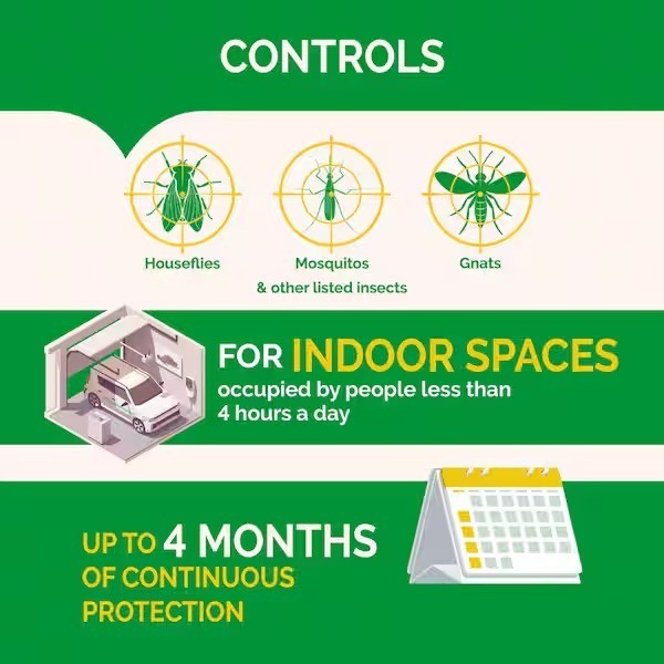Flying & Crawling Insect Control Strip Odorless 4-Month Garage Shed Protection gallery