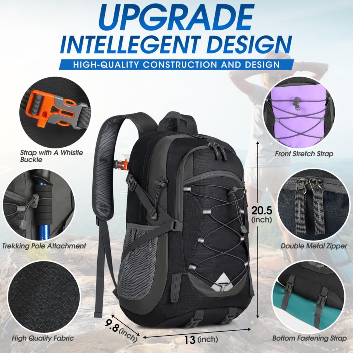 IGOLUMON Foldable Waterproof Daypack 40L 1 Pack 2