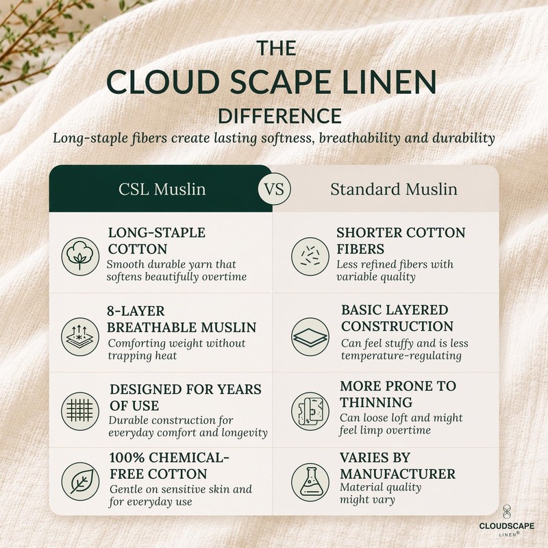 CLOUDSCAPE 8 Layer Muslin Blanket for Adults, 100% Cotton Muslin Blanket King... gallery