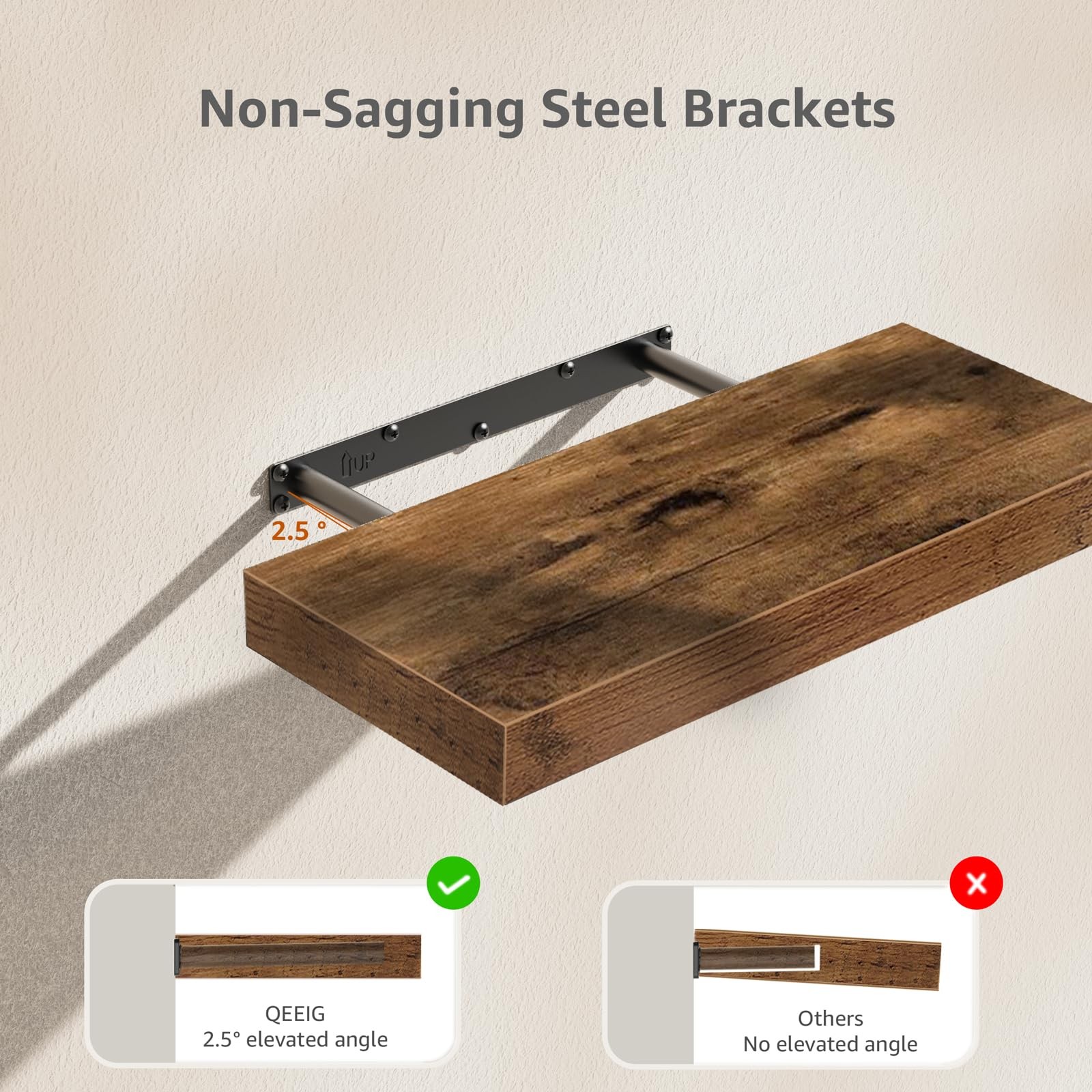 Floating Shelves for Wall Bathroom Shelf Bedroom Kitchen Living Room Hanging ... gallery