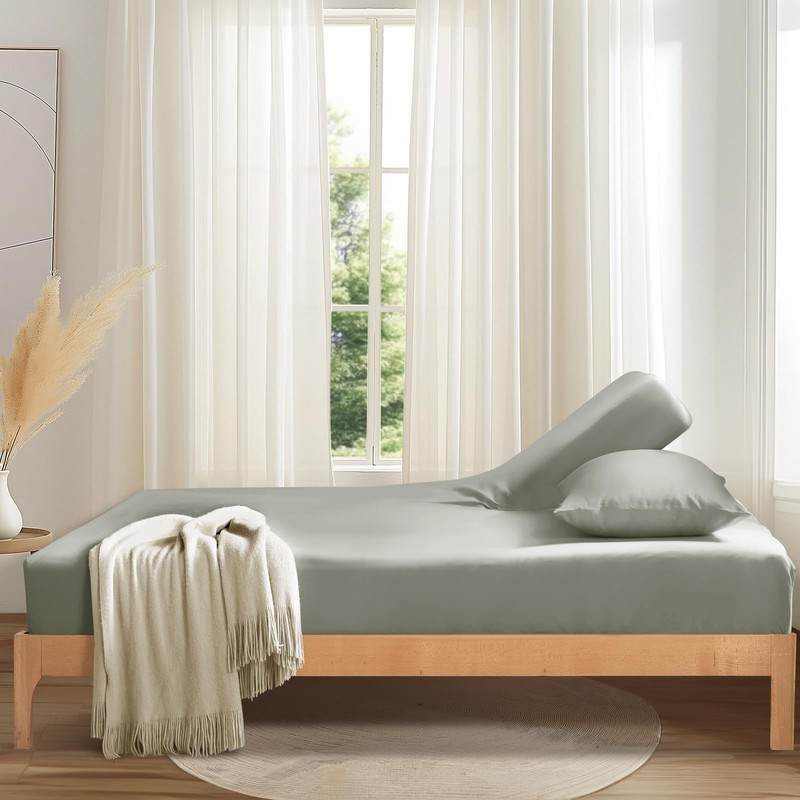 Split Top King Fitted Sheet Only for Adjustable Bed Ultra-Soft Microfiber 34 ... gallery