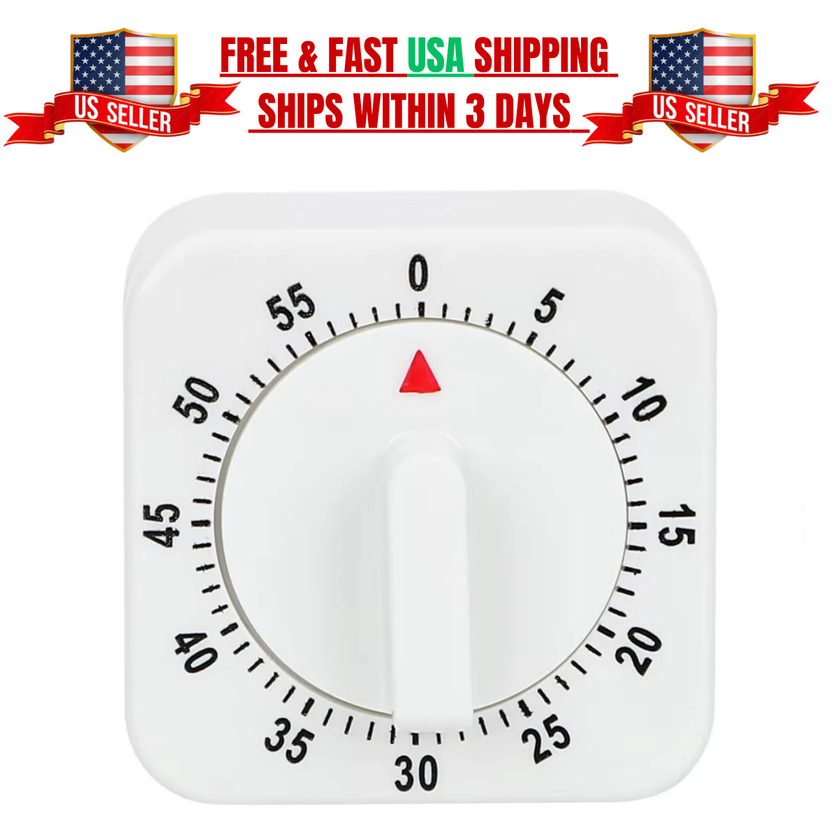 1 Kitchen Timer 60 Minute Timing Bell Alarm Sound Home Baking Cooking Mechanical gallery