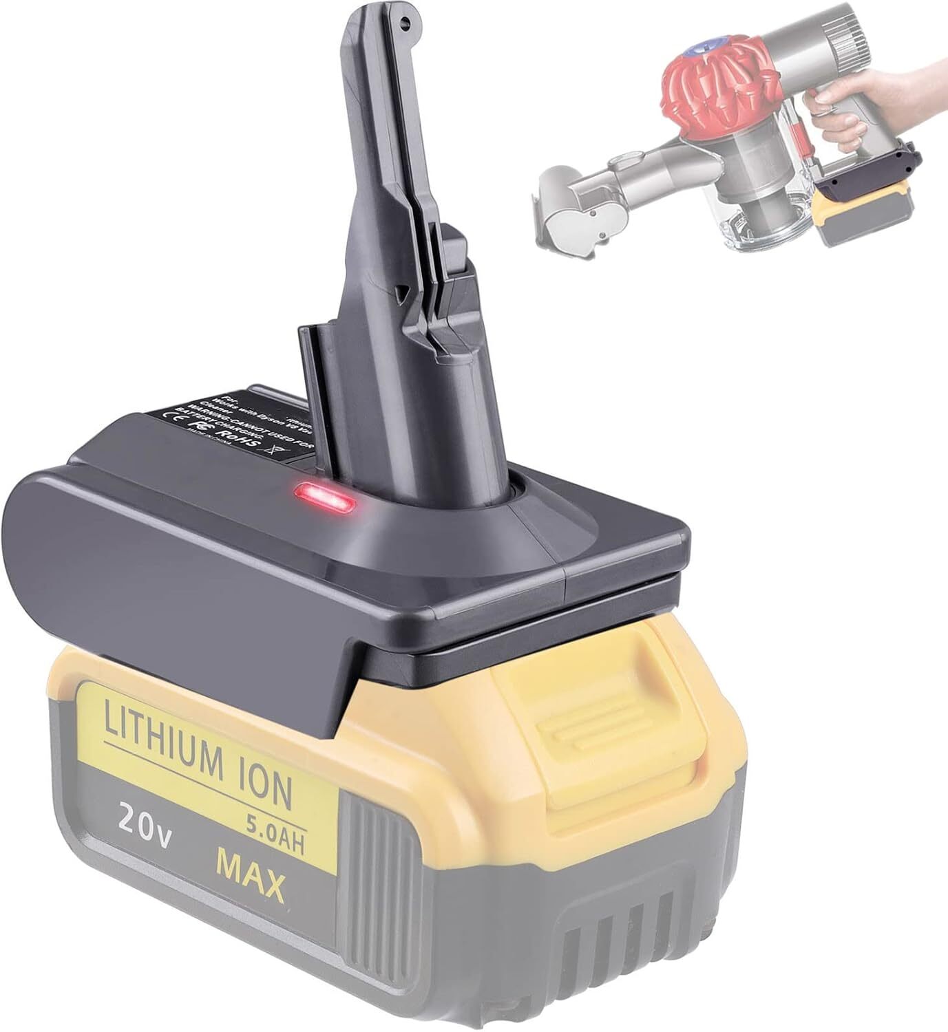 V7 V8 Battery Adapter for Dewalt 20V Battery Convert To For Dyson Vacuum Cleaner gallery