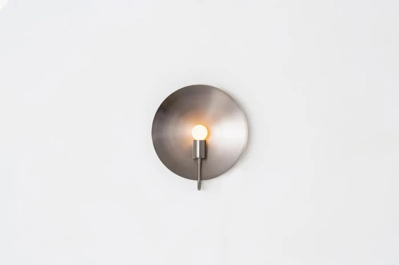 Workstead Helios ADA Sconce in Hewn Brass Modern Wall Light Luxury Designer Fixt gallery