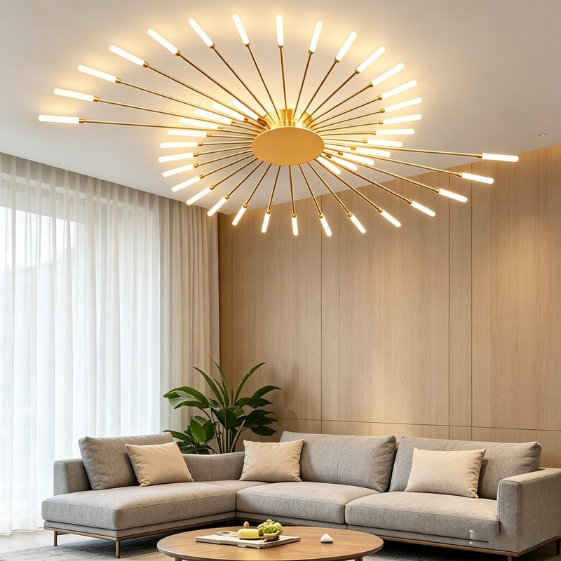 Fireworks Desgin Round LED Ceiling Light for Living Room,Bedroom,Restaurant gallery