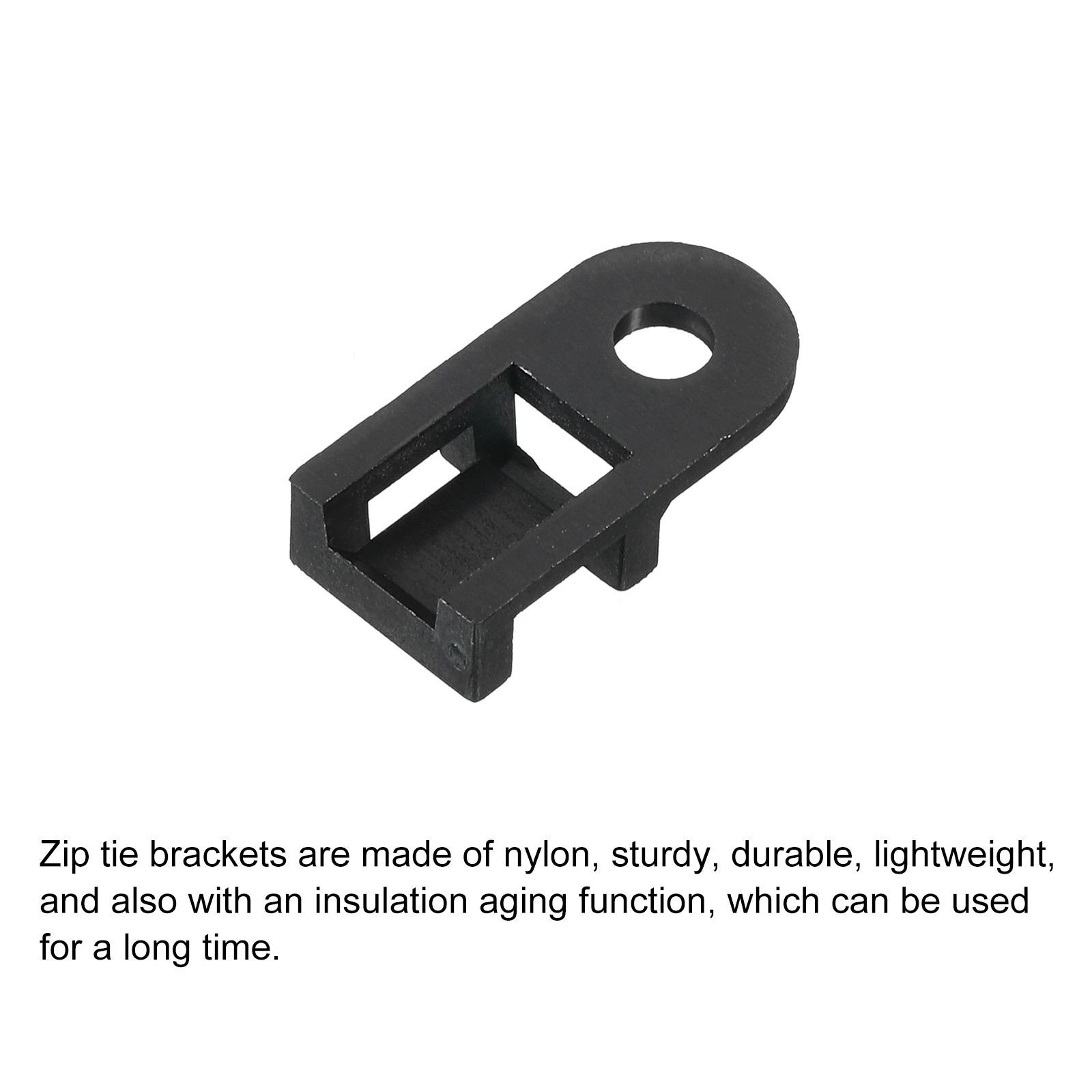 500pcs Cable Tie Base Saddle Type Mount Wire Holder 0.79"x0.38"x0.2" 0.16" Dia gallery