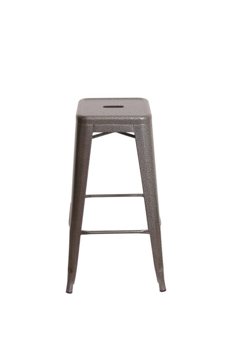 Hammered Gray Tolix Style Metal Stool by Chivari gallery
