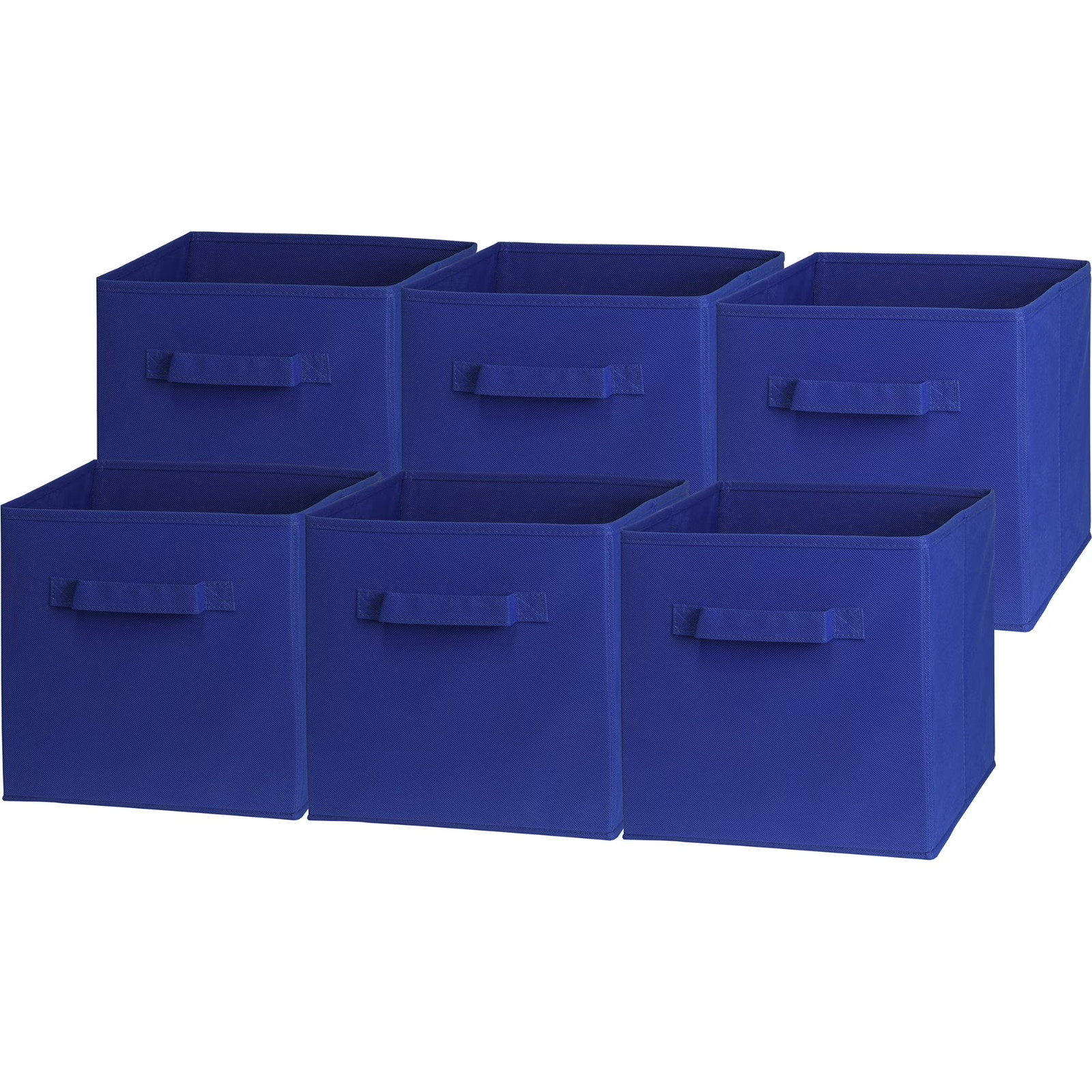 Simple Houseware Foldable Cube Storage Bin, Dark Blue - 6 Pack gallery