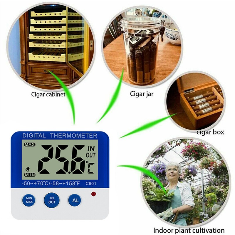 Digital Thermometer ℃/℉ LED Electronic Temperature Freezer Alarm Magnet Stander gallery