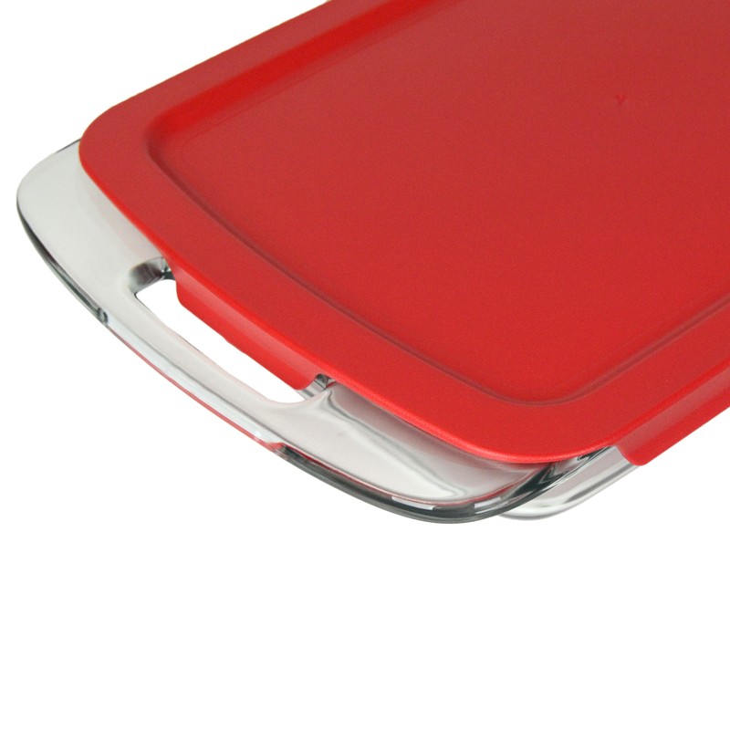 Pyrex 7210-PC 7211-PC and C-233-PC Red Replacement Lids for Bake and Store Set gallery