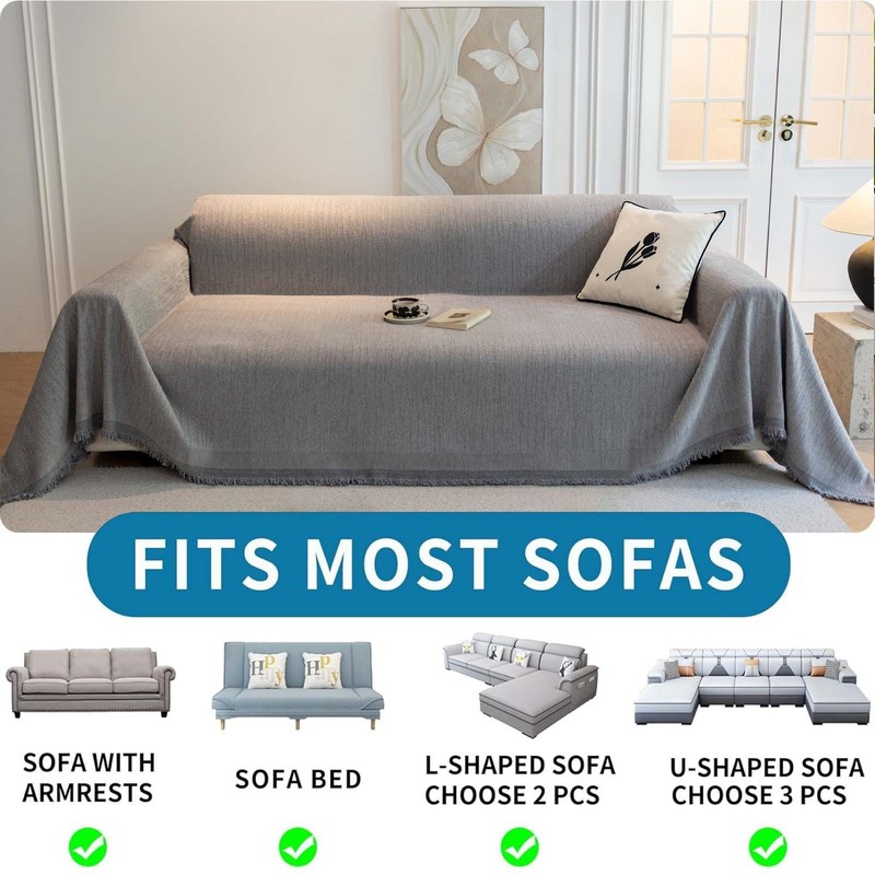 Couch Slipcovers for Sofa Cover Boho Couch Protector with Tassel Couch Cover gallery
