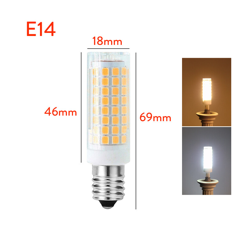 Dimmable 12w Led Corn Light Bulb 220v Lamp E12 E17 Softwhite G9 Mini Ceramic Smd