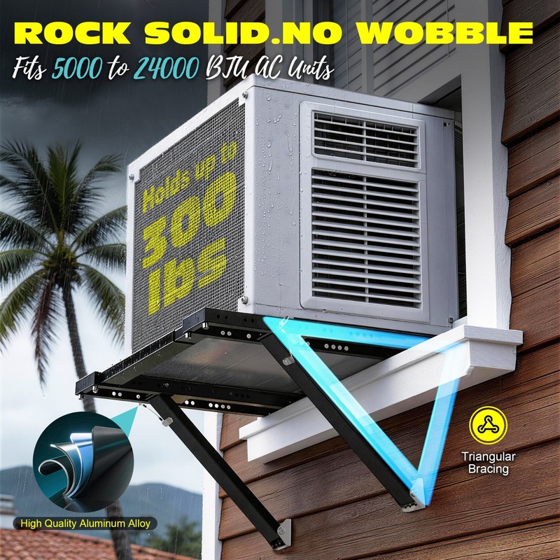 No-Drill Window AC Bracket,Adjustable Heavy-Duty Air Conditioner Support Bracket gallery