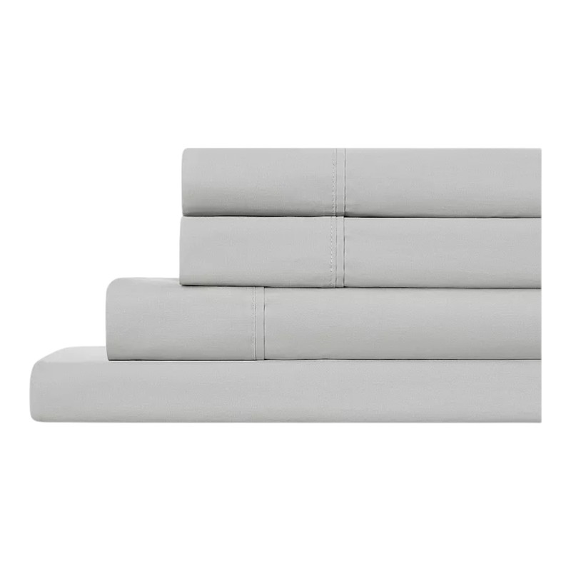 Columbia Breathable Cotton Percale 4 Piece King Size Sheet Set | 4 Color Options gallery
