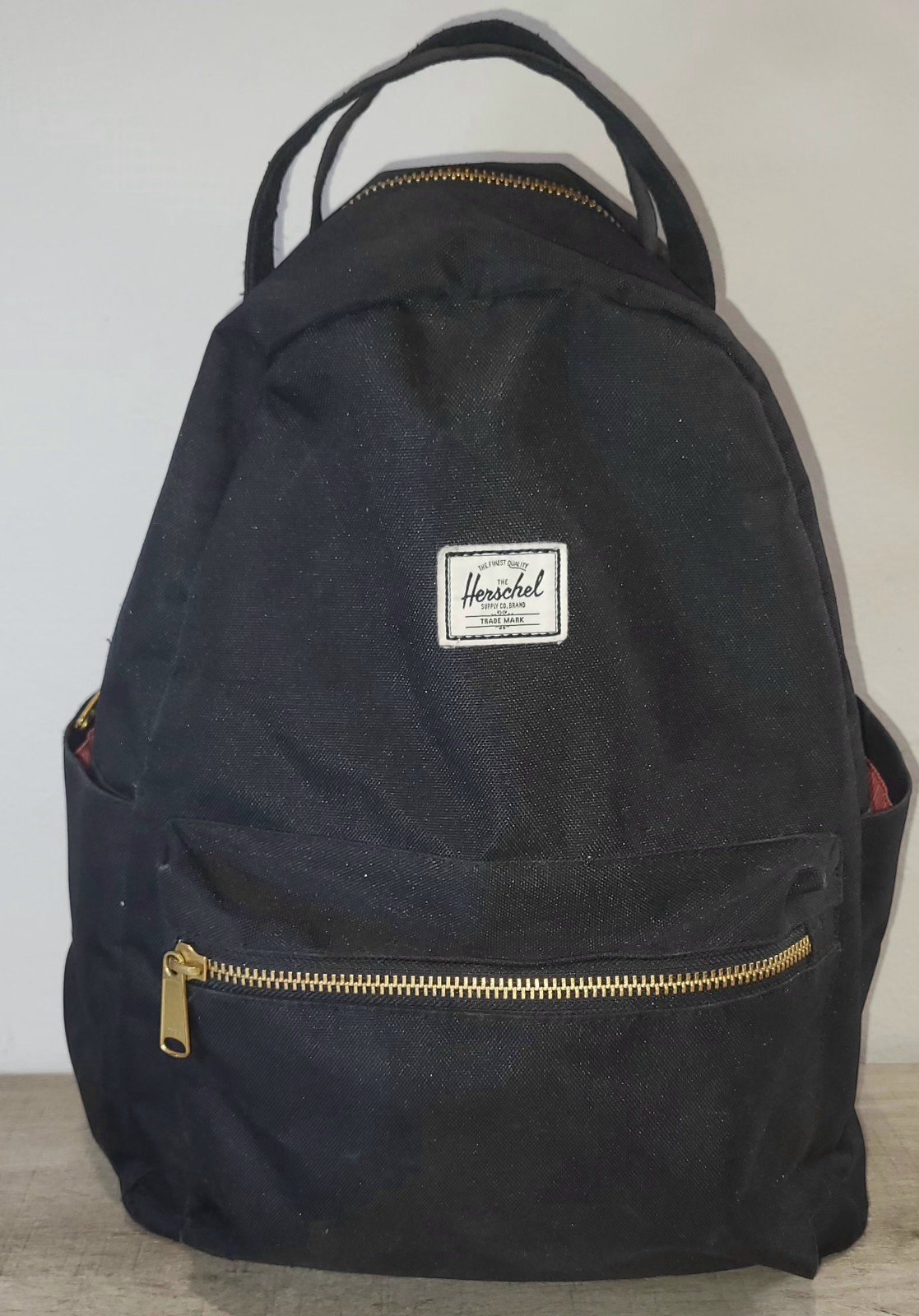 Herschel Supply Co 16″ Full Size Solid Black Nova Backpack Gold Tone Hardware