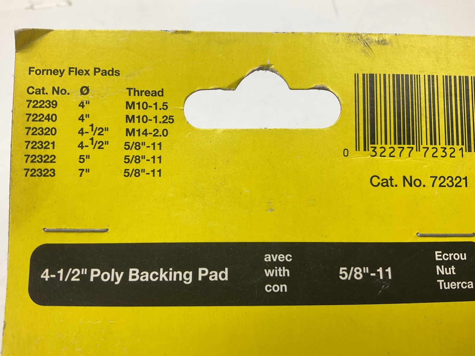 Forney 72321 Backing Pad For Sanding Discs, 4-1/2 In X 5/8 In-11 gallery