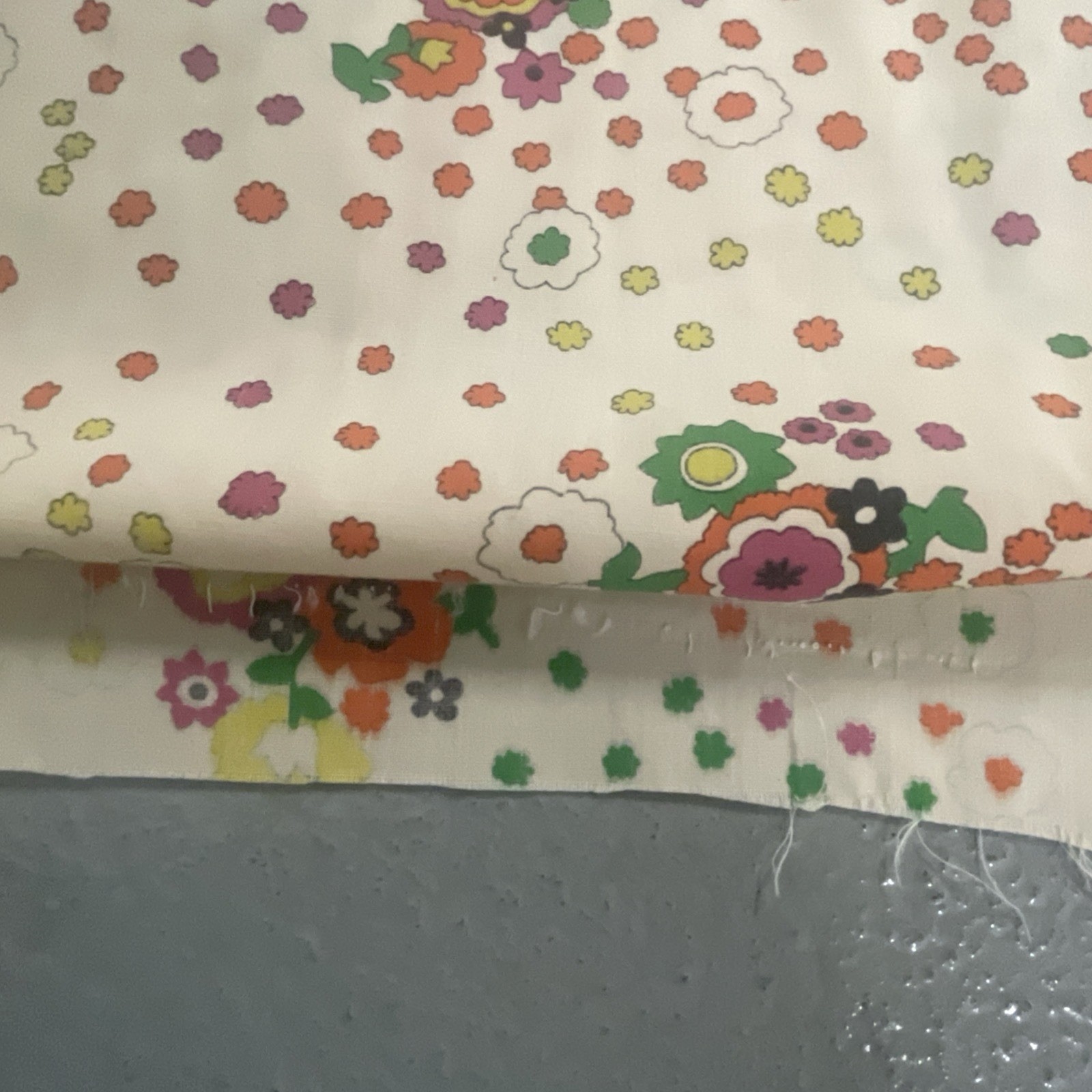 Vintage Retro Floral Fabric Panel Cottagecore Boho Textile 69”X80” gallery