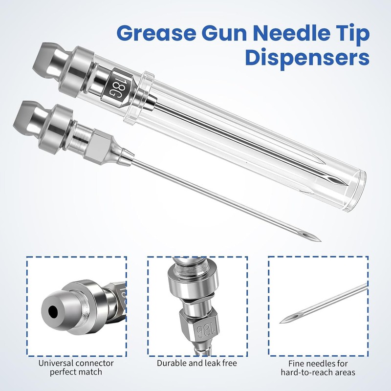 7Pcs Needle Tips Elbow Adapter Dispenser Rubber Nozzle Grease Gun Accessory Kit gallery