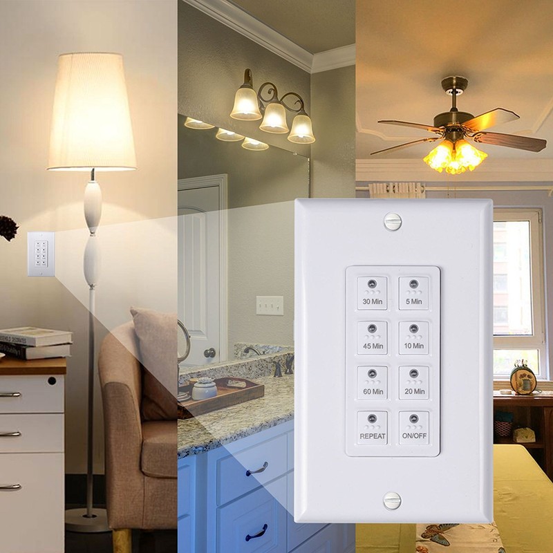 BN-LINK Countdown Digital In-wall Timer 5,15,30,60mins,2,4 hours for lights gallery