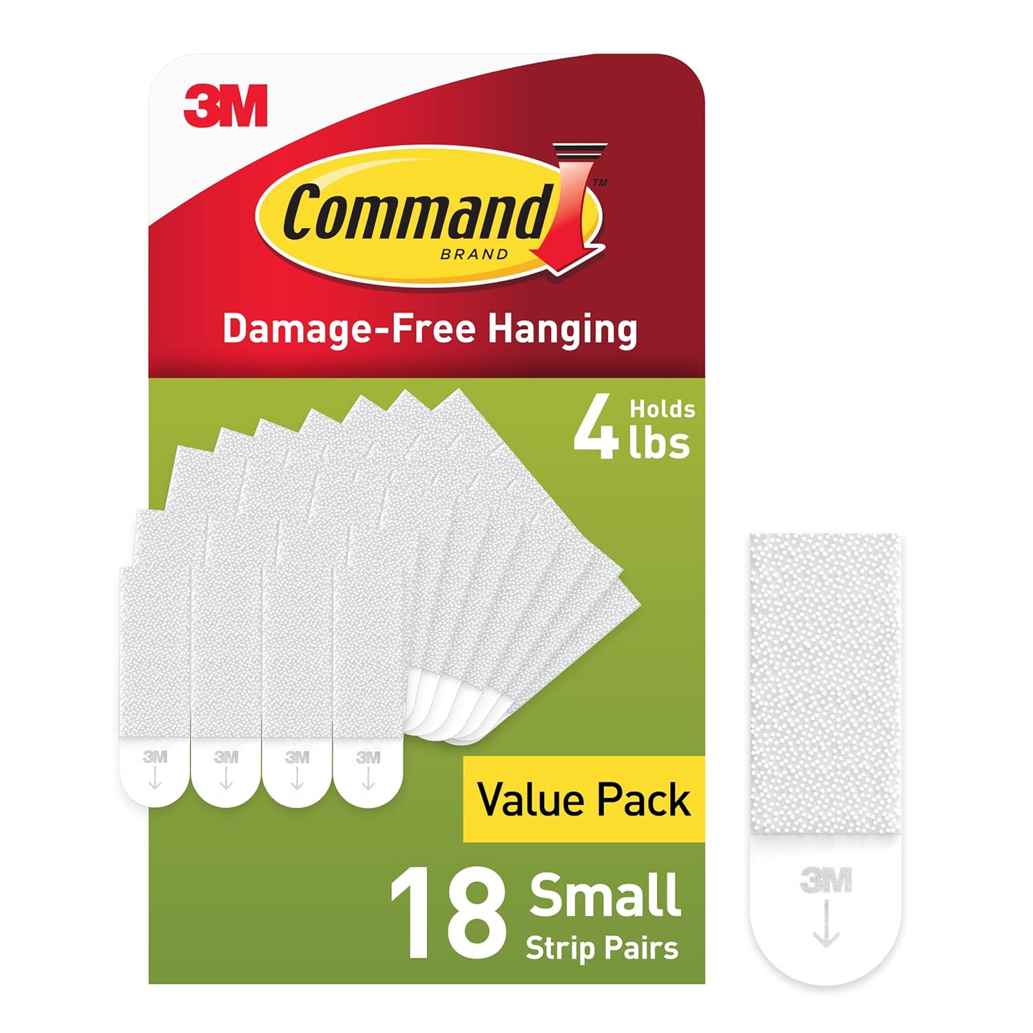 Command 5 Lb Small Picture Hanging Strips 18 Pairs (36 Command Strips), Damage-F gallery