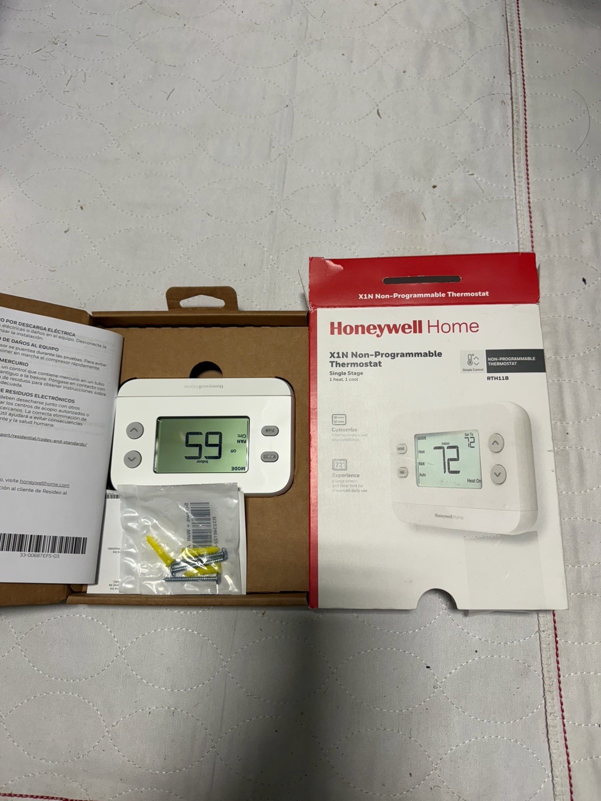 Honeywell Home RTH11B Non-Programmable Thermostat 1 Heat/1 Cool White gallery