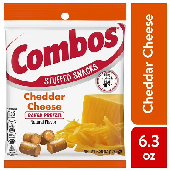 Combos Stuffed Cheddar Cheese Baked Pretzel Snacks 6.3 oz gallery