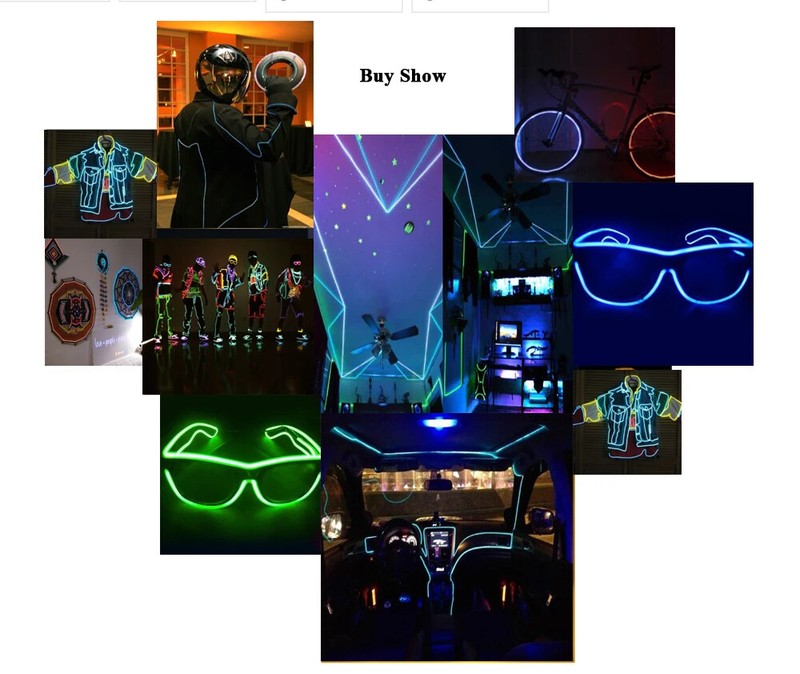 1m-5m El Wire String Light Flexible Led Neon Lights Luminous Camping Waterproof gallery