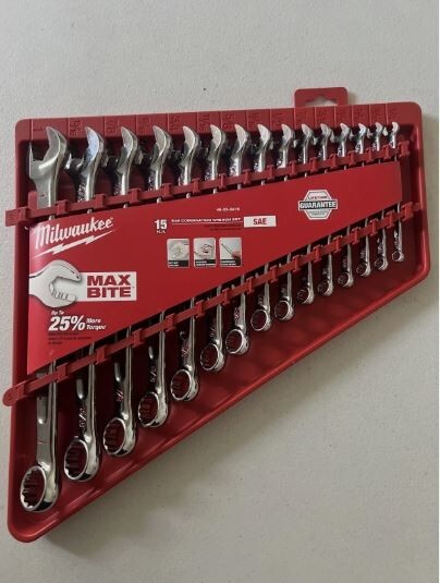 Milwaukee Combination Wrench Set 15 Piece SAE 48-22-9415 new gallery