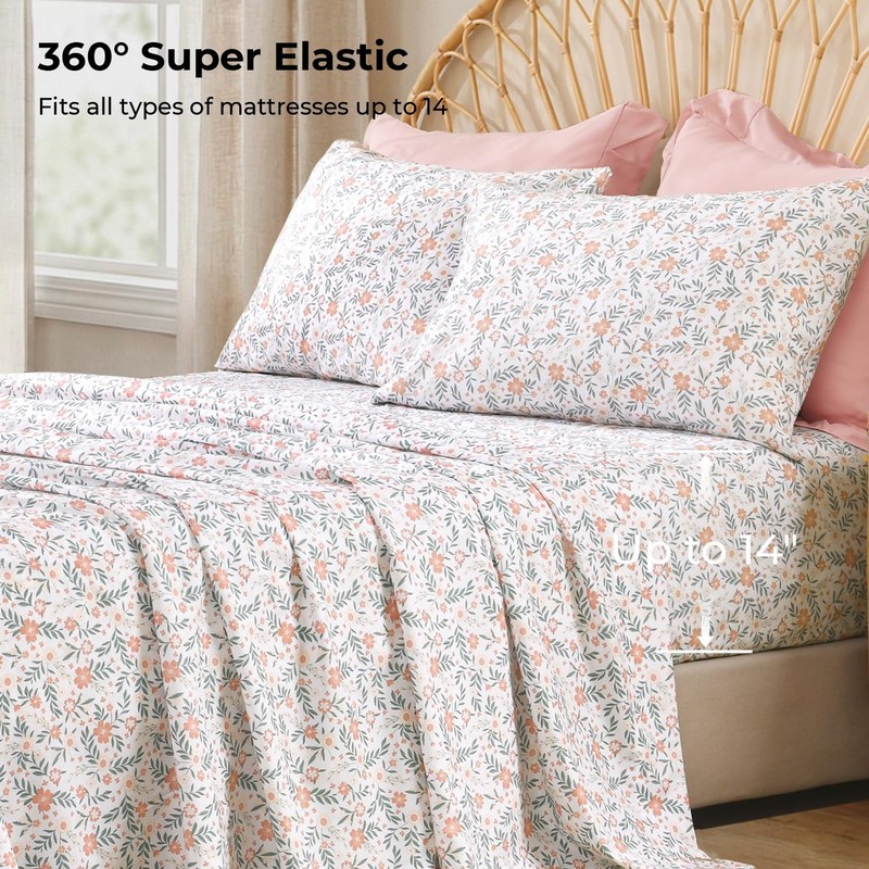 Full Size Comforter Sets - 7 Pieces Ruffle Full(79*90in), Blush gallery