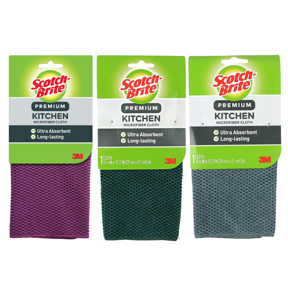 Scotch-Brite Premium Kitchen Microfiber Cloth: Cloth / 1-pack (Color May Vary)
