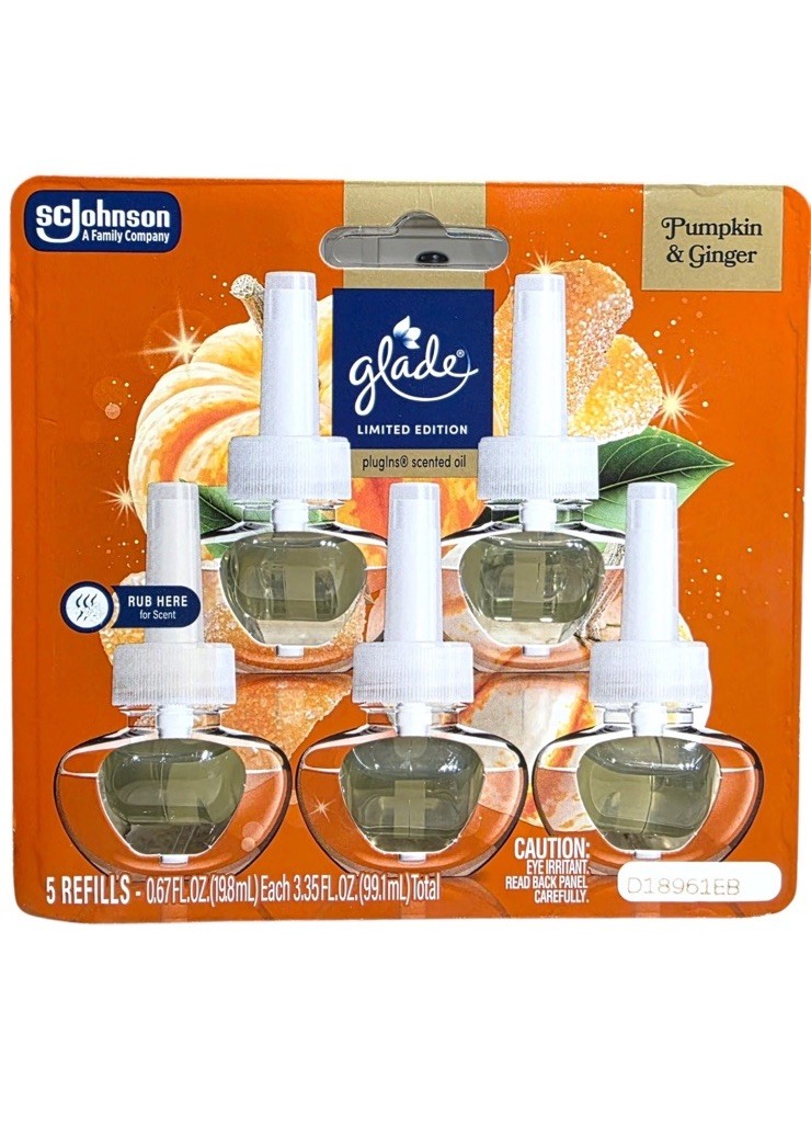 Glade PlugIn Refills Air Freshener Pumpkin & Ginger Scented Oil 5 Count gallery