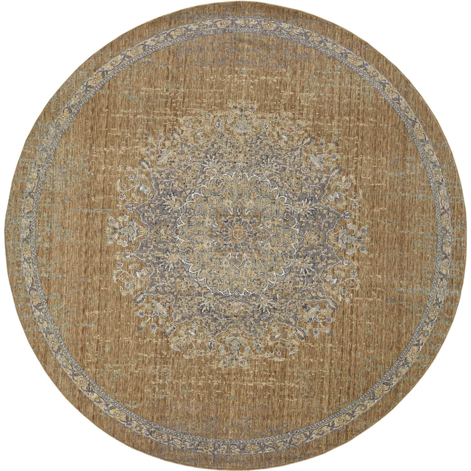 63 X 91 Coffee Wool Rug gallery