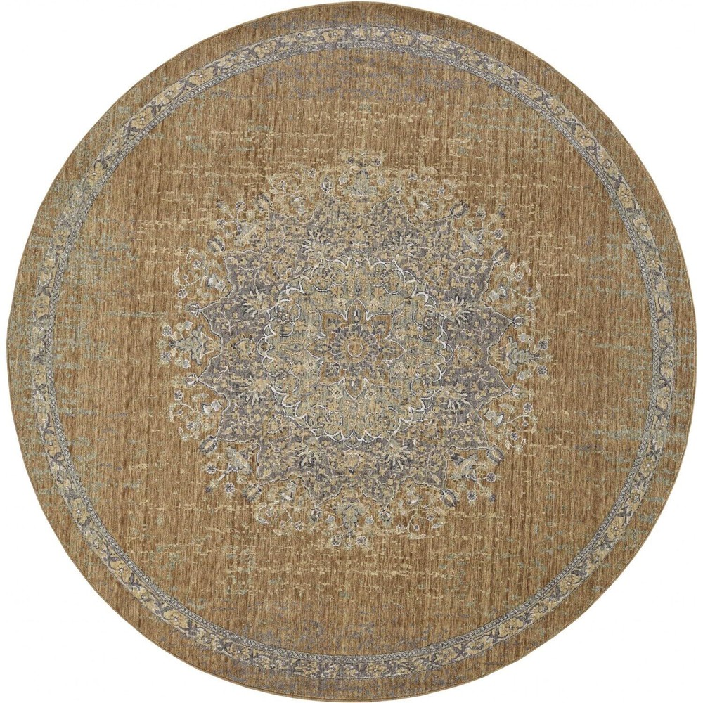 63 X 91 Coffee Wool Rug