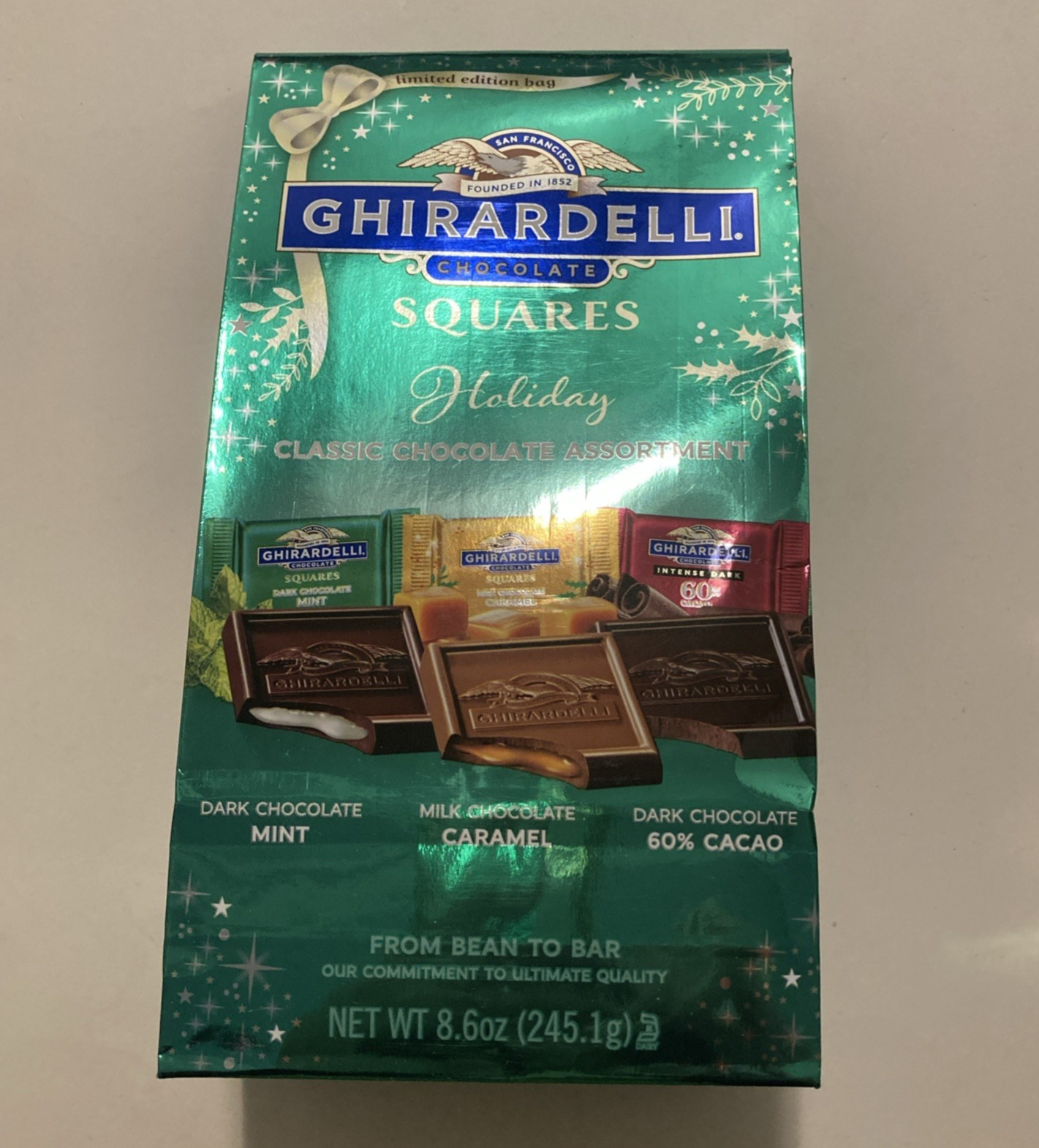 Ghirardelli Holiday Chocolate Assortment Dark Chocolate Mint Caramel BBD05/31/26 gallery