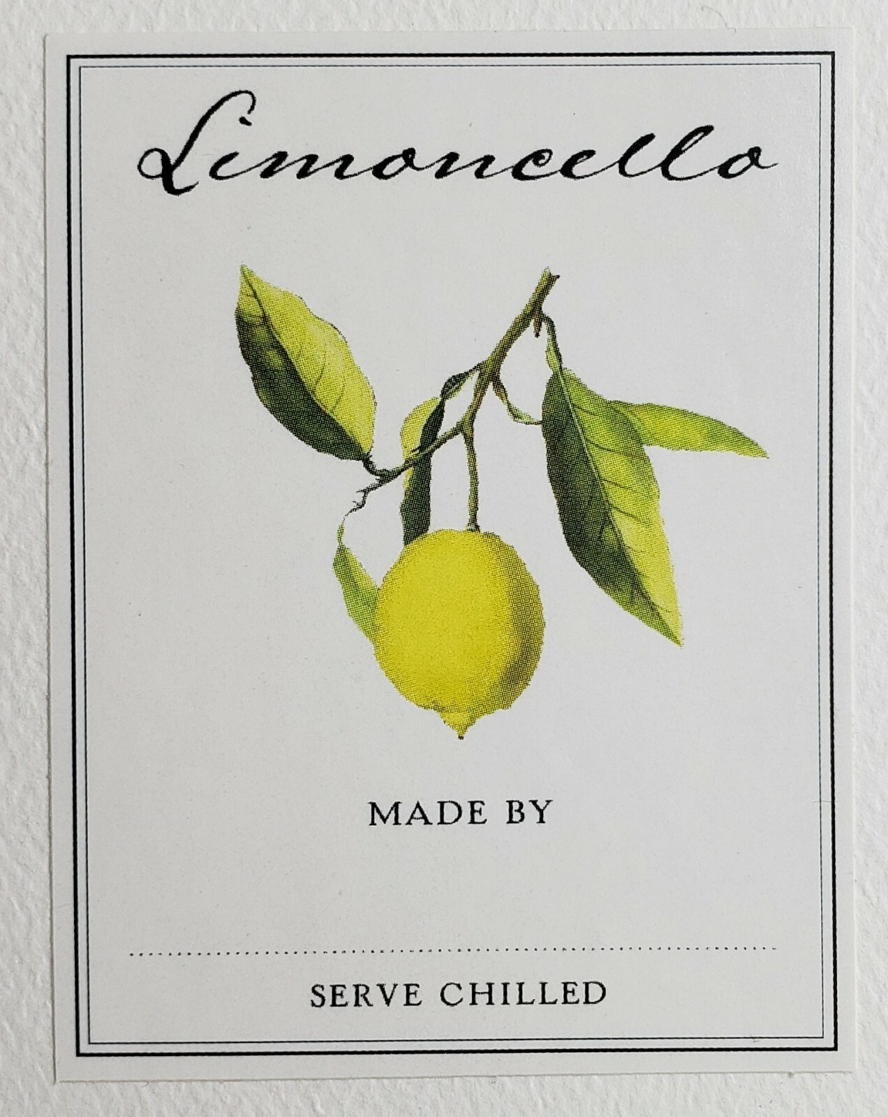 Limoncello Labels - Package of 10. SIZE: 2 1/8" x 2 3/4" gallery