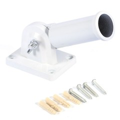 Wall Mount Adjustable Holder Bracket Stainless Steel Flag Pole Windsock Base